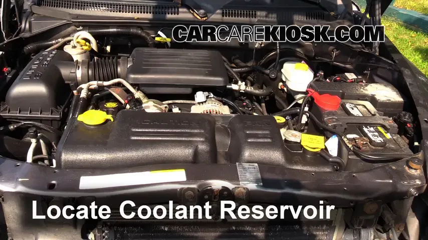 2003 Dodge Dakota SLT 4.7L V8 Crew Cab Pickup (4 Door) Coolant (Antifreeze) Check Coolant Level